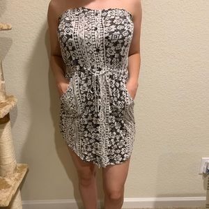 Strapless Aztec Dress